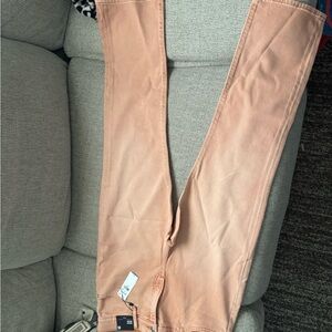 Express Orange Skinny Jeans